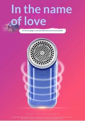 Portable Electric Lint Remover Fabric Shaver Clothes Fuzz Bobble Remover Blue