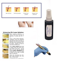 Carbon Dye Improves results of laser & IPL treatments permanent hair removal.