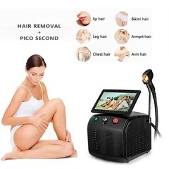 2 IN 1 755 808 1064nm Diode Laser Hair Removal Machine Pico Laser Tattoo Removal