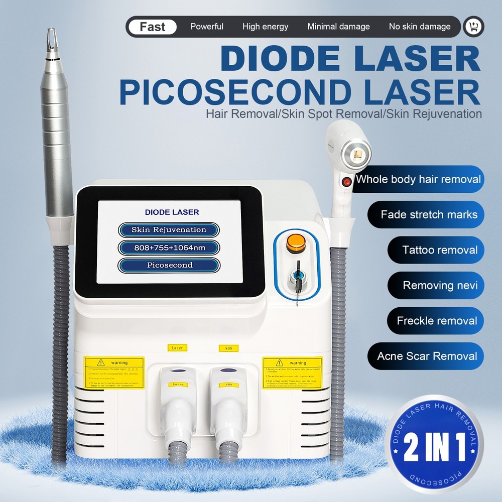 2026 2-In-1 Picosecond Laser Tattoo Removal Painless Hair Removal Beauty Machine