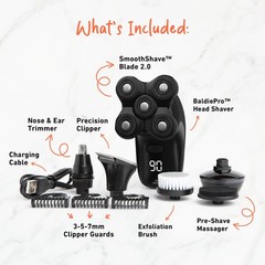 Groomie Cordless Bald Head Shavers For Men Baldiepro Head Grooming Kit –