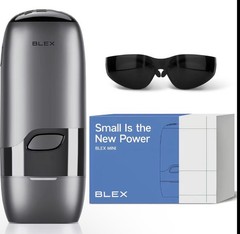 BLEX Mini 16.8J IPL Hair Removal Device w/ Protective Glasses, Gray