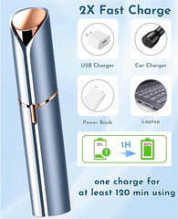 Facial Hair Removal for Women: Electric Painless Hair Remover USB Rechargeable