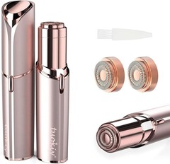 Complete Facial Hair Removal Kit: Battery-Powered Shaver with Eco-Friendly Case