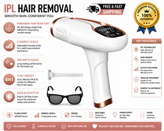 IPL Hair Removal Device for Women Laser Permanent Body Epilator 999,999 Flashes