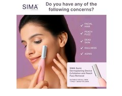 Spa Sciences SIMA Deluxe Sonic Dermaplaning Device Pink USB Rechargeable Face