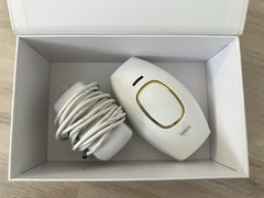 KENZZI IPL Handset Hair Removal Device w/ Power Adapter, White/Gold Corded