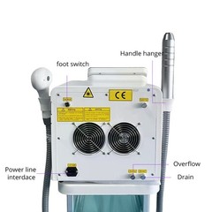 2 IN 1 808nm 532nm 1064nm Diode Laser Hair + ND YAG Pico Tattoo Removal Machine