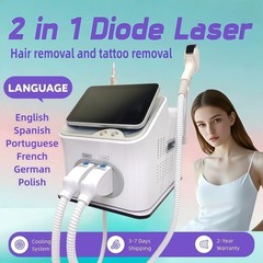 2 in 1 755/808/940/1064nm Diode Laser Hair Removal Pico Tattoo Removal Machine