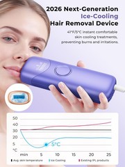 Ubroo Laser Hair Removal with 5℃ Ice Cooling,Hand-held Purple