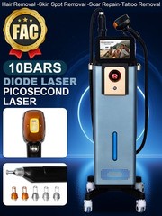 10bar 2 in 1 Hair Removal Machine Picosecond Tattoo Removal Reduce Unwanted Hair