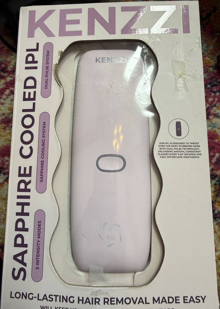 KENZZI Sapphire Cooled IPL Hair Removal Device, Dual Pulse, purple