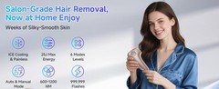 Laser Hair Removal, 25J Large Energy IPL Hair Removal Device, 39°F Truly Pa