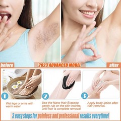 Crystal Hair Remover Painless Exfoliation, Portable Removal Dark Blue US