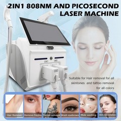2in1 Diode Laser Hair Removal Picosecond Laser Tattoo Removal Machine Permanent