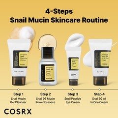 COSRX All About Snail Mucin Korean Skin Care Set, Mini Travel 4 Piece Set