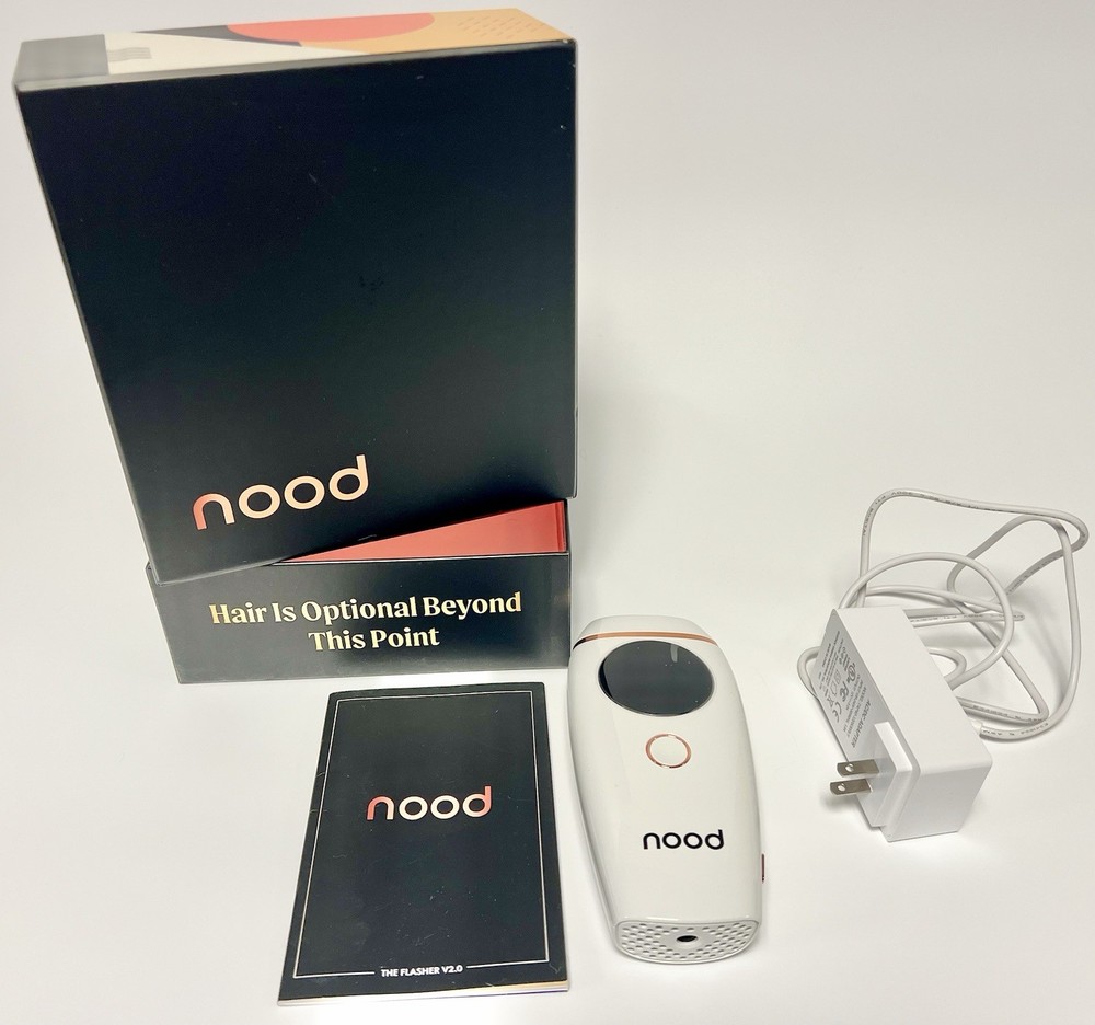 Nood Flasher 2.0 IPL Laser Hair Permanent Removal Device w/ Charger & Manual