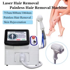Diode Laser Hair Removal Machine 755 808 1064nm Cooling Head Painless Epilator