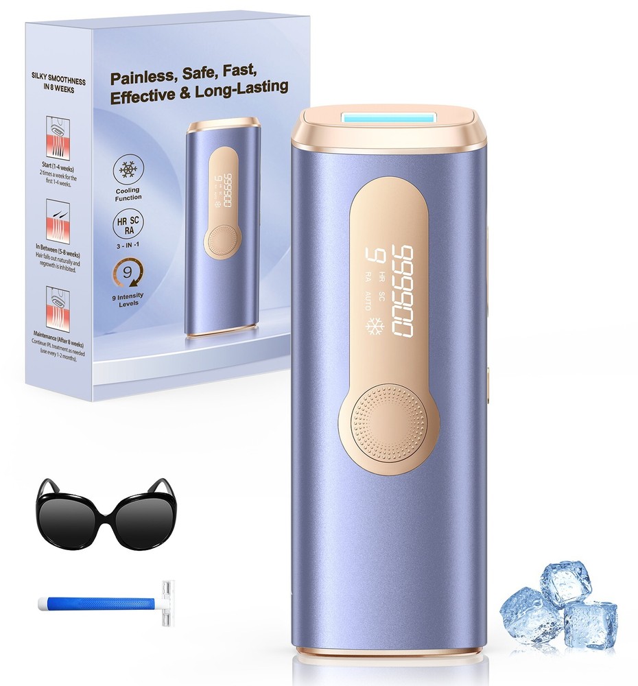IPL Hair Removal Laser Permanent Body epilator Painless Device 999,999 Flashes