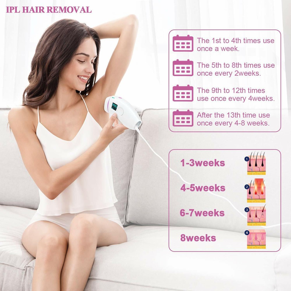 Hair Removal IPL Permanent Hair Remover 990,000 Flashes UPGRADED System Device
