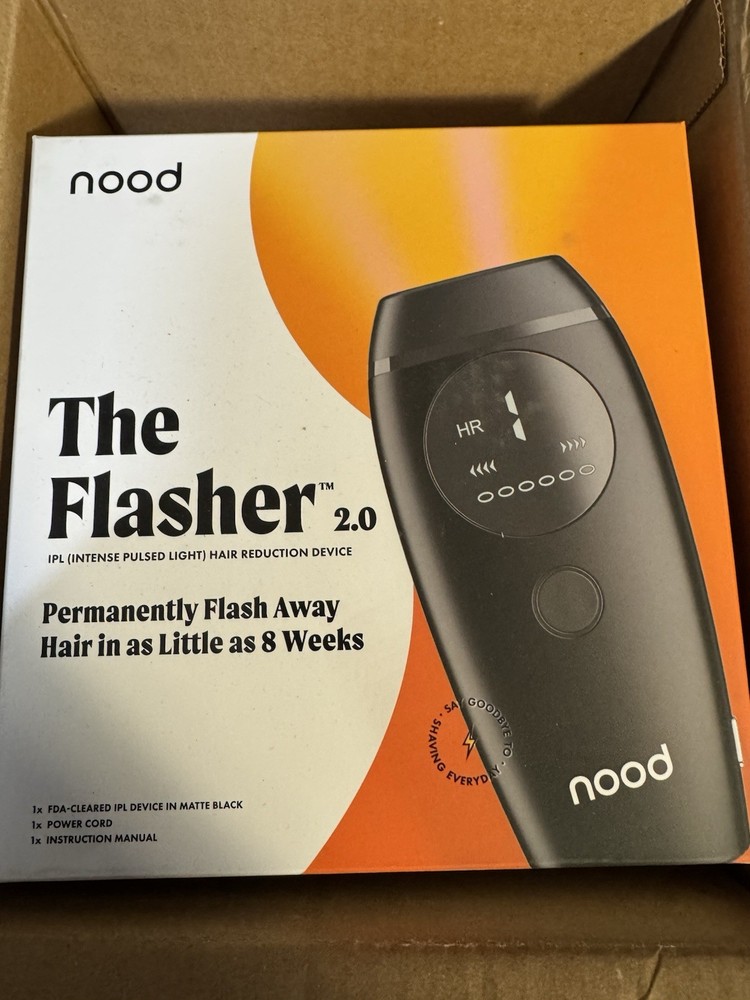 Nood The Flasher 2.0 IPL Laser Hair Removal Handset-BLACK – NEW – open box