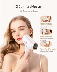 990000 Flashes IPL Hair Removal Painless Permanent For Body Face & Bikini -WHITE