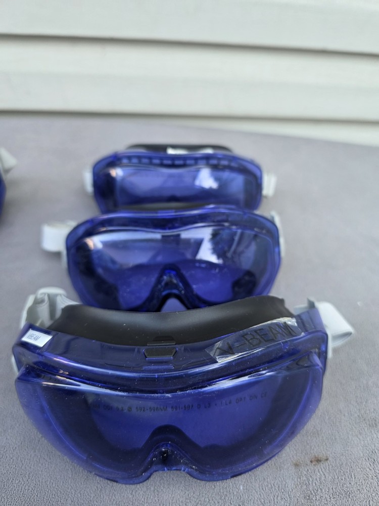 Lot 3 Candela VBeam Laser Safety Glasses Purple OD 5.2 592-596nm 591-597nm