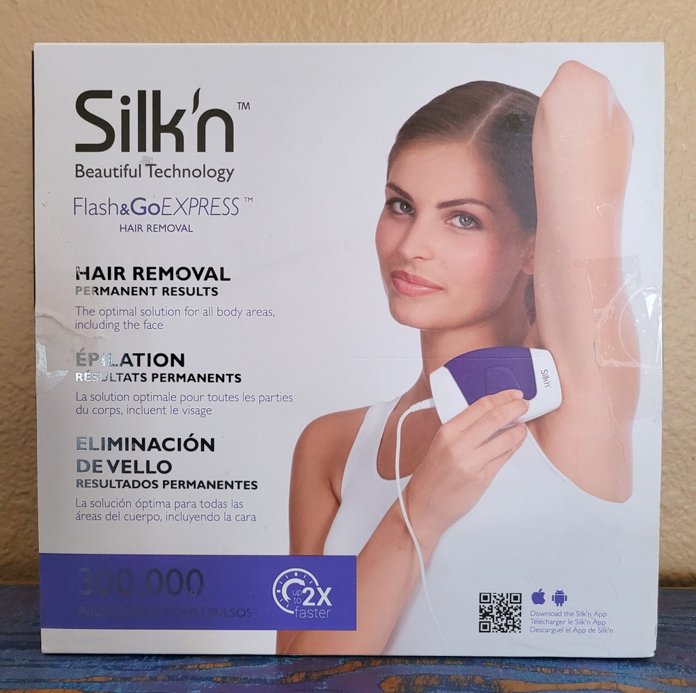 Silk’n Flash & Go Permanent Hair Removal Device, PK108833C, Never Used, Open Box