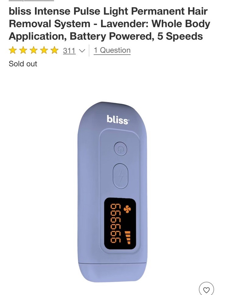 Bliss – IPL Intense Pulse Light Permanent Hair Remover