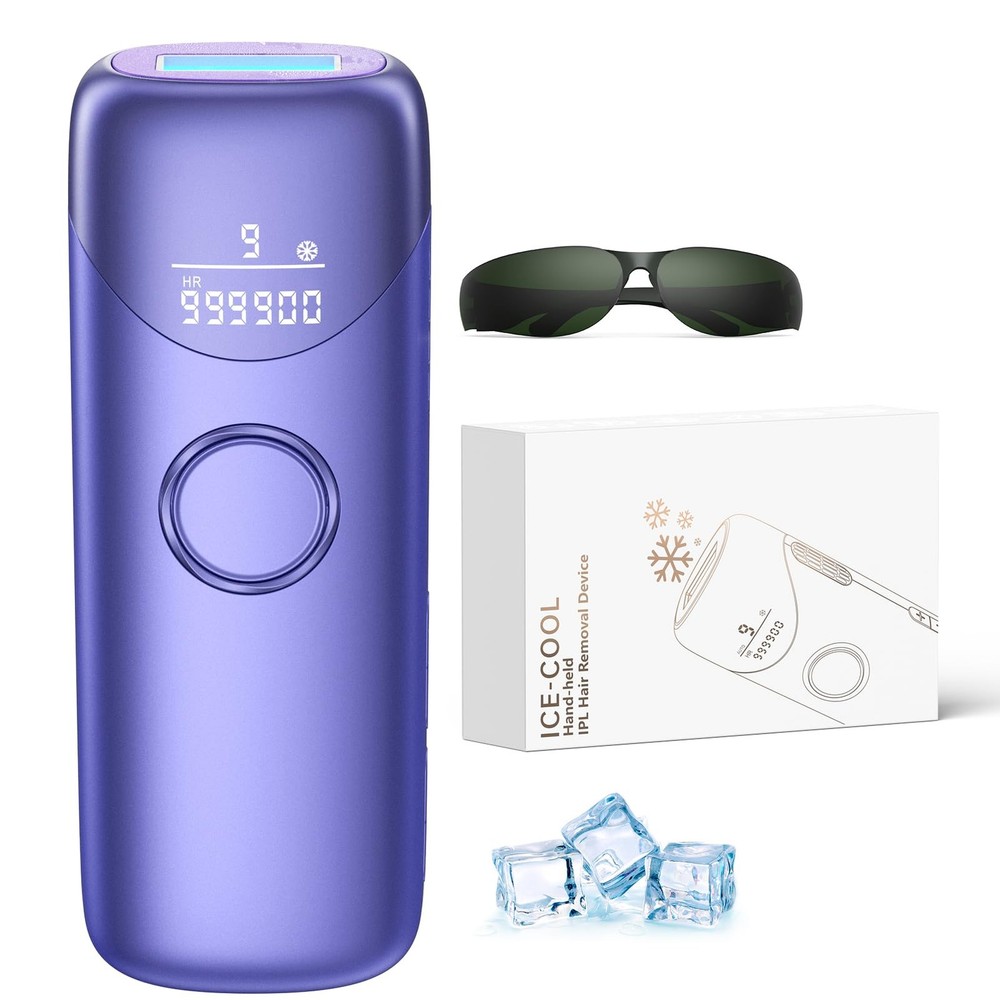 Ubroo Laser Hair Removal with 5℃ Ice Cooling,Hand-held Purple