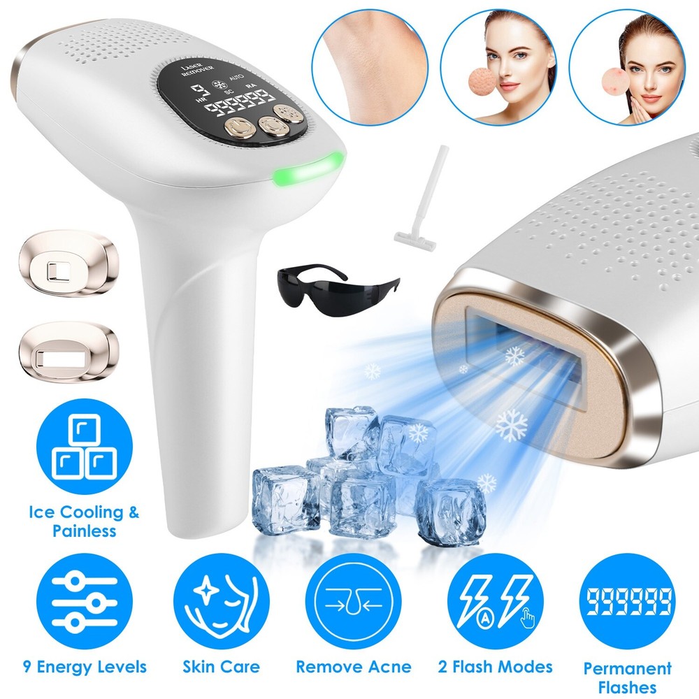 3In1 Ice Cooling Laser Hair Removal Painless Permanent At-Home IPL Hair Removal