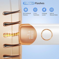 Laser Hair Removal with 5℃ Ice Cooling, Painless IPL Laser Hair Removal 3 in 1