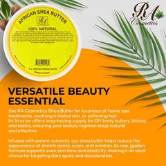 RA Cosmetics 100% Pure African Shea Butter, Golden – 16 Ounce (Pack of 1)