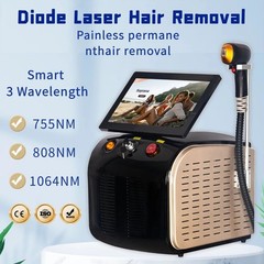 808 Diode Laser Hair Removal Machine 755 808 940 1064nm 10Bars Smooth Skin