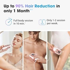 OREETH IPL Laser Hair Removal Device, 45°F Ice-Cooling, TM002 – Rose Gold