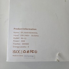 ICE-Cool IPL Hair Removal KA-11 (Open Box, Tested)