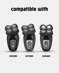 Uijino 12Pcs Hs740 Blade Refill Norelco Head Shaver Replacement Heads