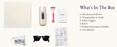 MIMISILK IPL Hair Removal Device with Safety Goggles, Charging Base & Cable