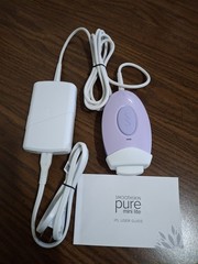 SmoothSkin Pure Mini Lite IPL Hair Removal Device w/ Adapter & User Guide Purple
