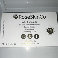 Hair Removal Device RoseSkinCo IPL Pink Corded Electric CE FCC RoHS
