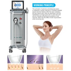 Diode 808nm Laser Hair Removal Machine For Skin Rejuvenation Wind+water+TEC