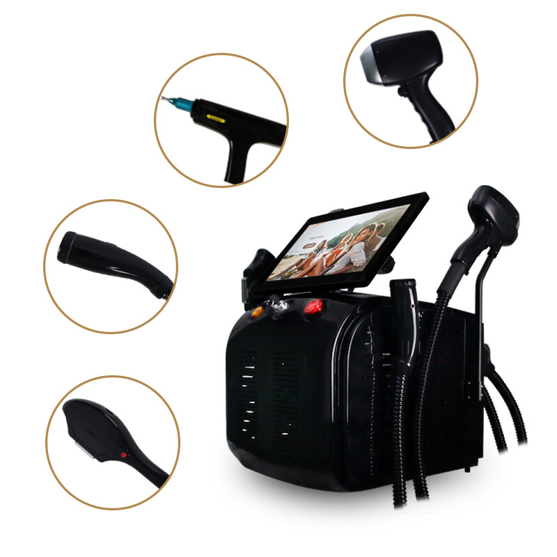 4in1 Diode Laser Pico Nd YAG Hair Removal Tattoo Removal Machine 755 1064 808nm