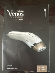 Gillette Venus Silk Expert Intense Pulsed Light Hair Removal System Braun