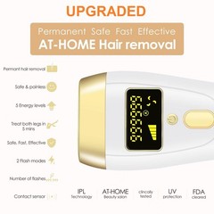 At-Home IPL Laser Hair Removal Device – Painless, 5 Modes, 86% Hair Reduction, F