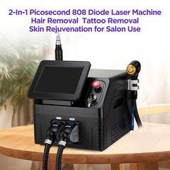 2IN1 755nm 808nm 1064nm Diode Laser Hair Removal Pico Tattoo ND YAG Machine US