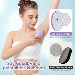 2PCS Premium Crystal Hair Eraser, Reusable Crystal Hair Remover Painless Exfolia