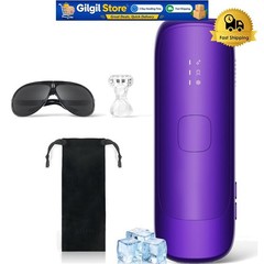 Painless IPL Hair Removal Device with Ice Cooling – 999,999 Flashes for Women