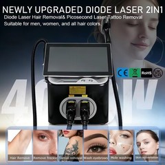 2-In-1 808 Diode Laser Hair Removal +Picosecond Tattoo Removal Skin Rejuvenation