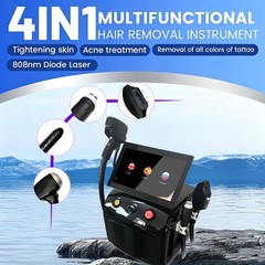 4-In1 IPL Diode Laser Hair Removal Pico Nd Yag Picosecond Tattoo Removal Machine