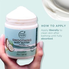 Petal Fresh Pure Smoothing Coconut Body Butter, 8 Ounce (Pack of 1),